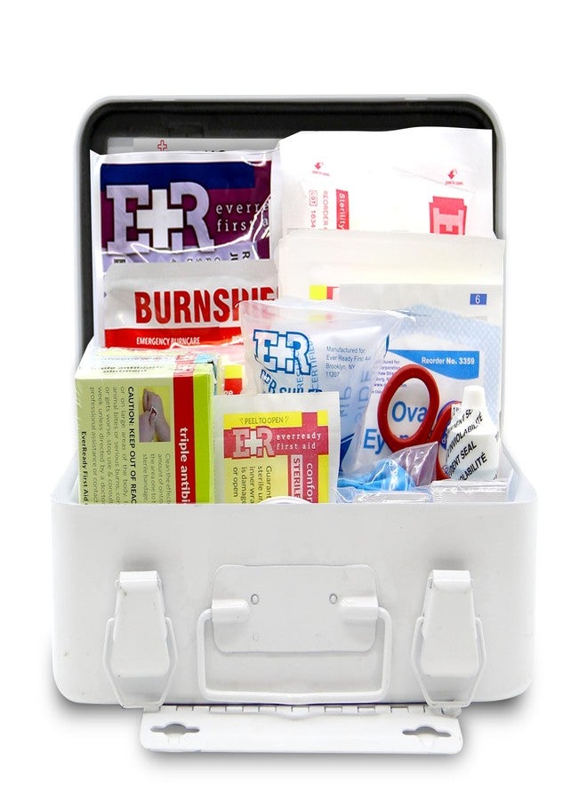 Ever Ready First Aid 10 Person First Aid Kit with Metal Case, Type III, Ansi A, OSHA Compliant - Image 1